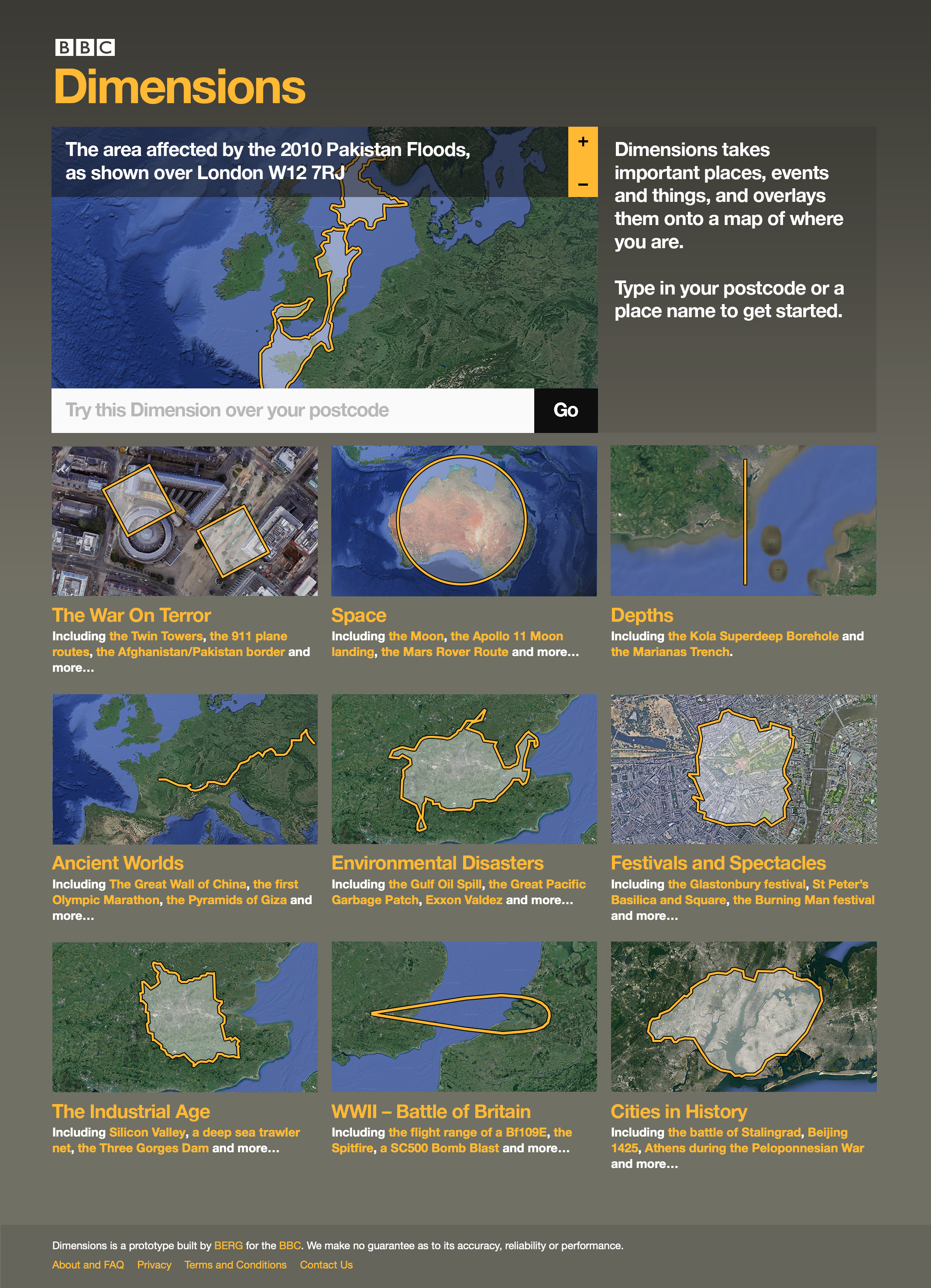 BBC Dimensions homepage